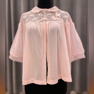 Vintage pink bed jacket nightie